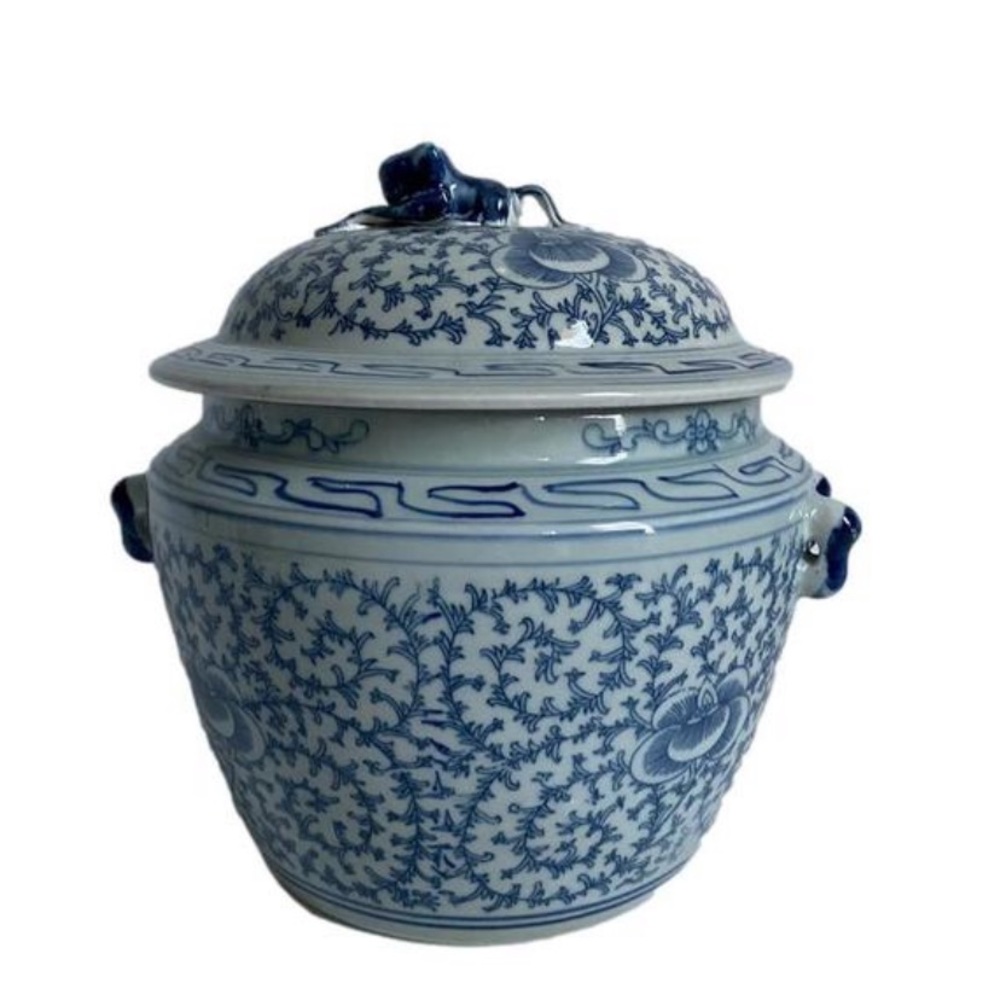 Chinese Blue and White Porcelain Rice Pot / Jar